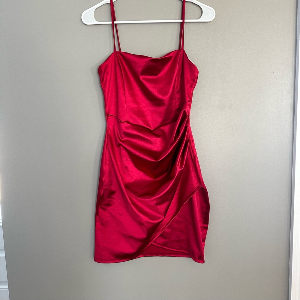 Windsor Red Satin Dress medium
